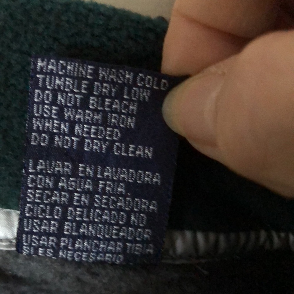 Men’s (XL) Grey Fleece with green collar NWOT - Picture 4 of 4